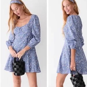 J. Crew Women's Long-Sleeve Floral Mini Dress Liberty of London